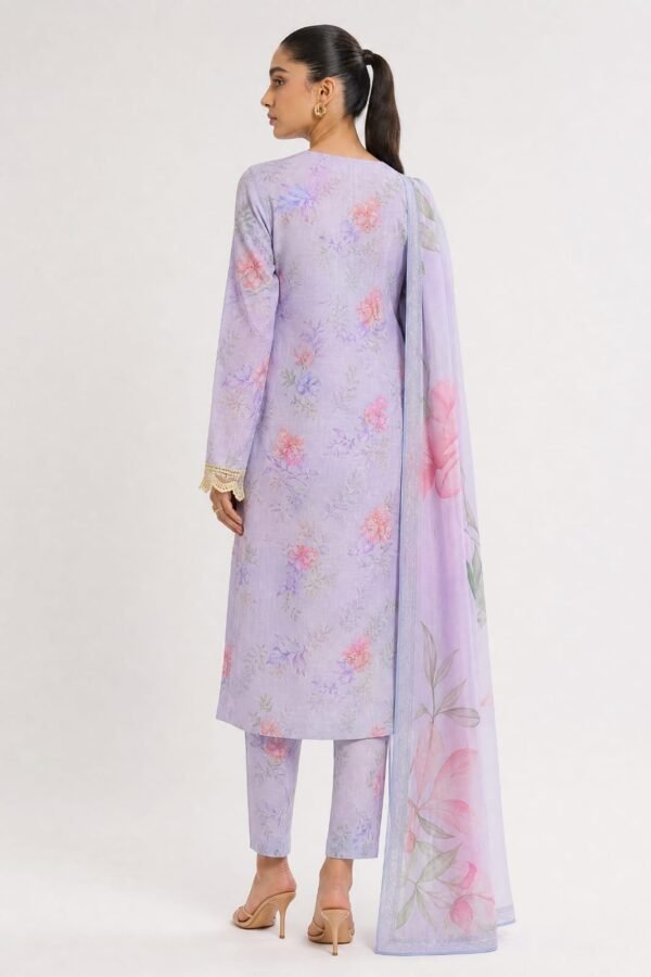 WhatsApp Image 2026-07-03 at 10.48.12 AM (1) Soft Purple Butterfly Printed Lawn 3 Piece Unstitched Suit with Chiffon Dupatta
