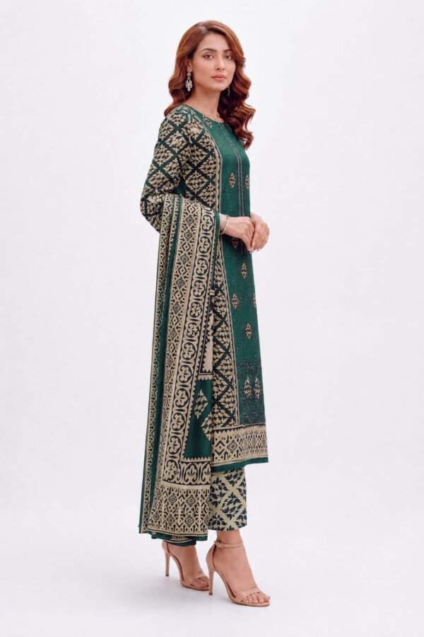 WhatsApp Image 2026-07-03 at 10.59.39 AM Green Ethnic Printed Lawn 3 Piece