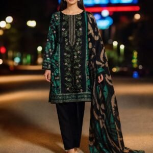 WhatsApp Image 2026-07-03 at 11.23.26 AM Black and Green Embroidered Lawn
