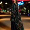 Black and Green Embroidered Lawn