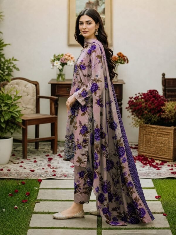 Tea Pink Printed Lawn