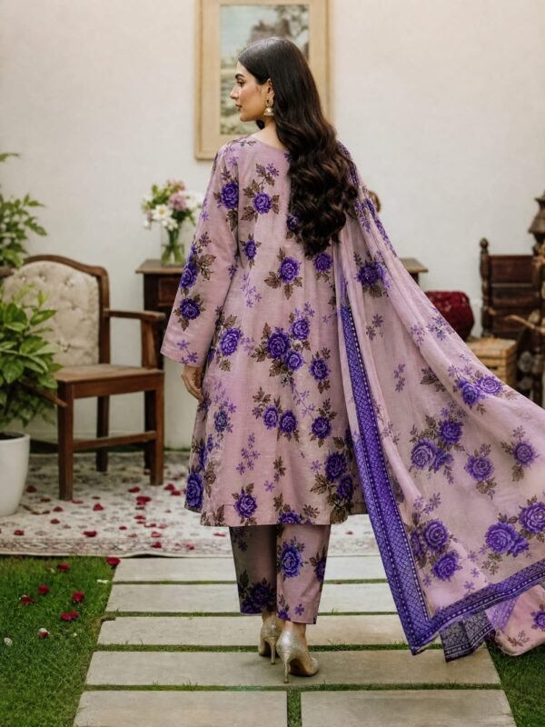 Tea Pink Printed Lawn