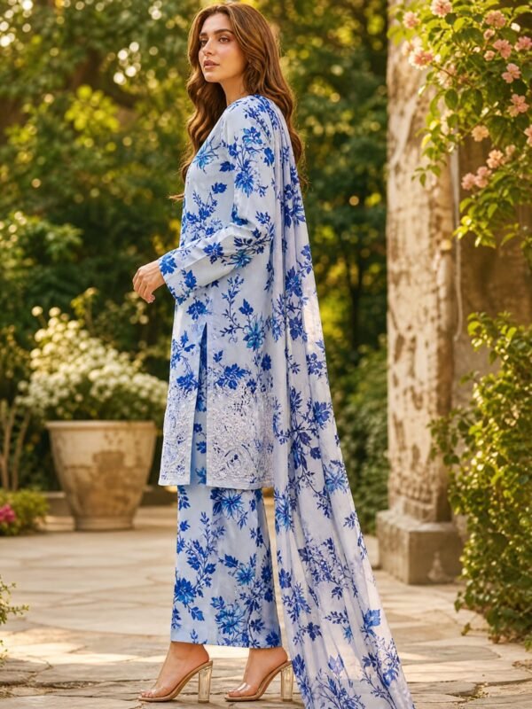 WhatsApp Image 2026-07-03 at 12.40.24 PM (1) Ice Blue and Royal Blue Printed Lawn