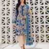 Beige Blue Floral