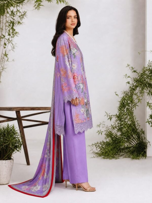 WhatsApp Image 2026-07-03 at 9.51.35 AM (1) Lavender Floral Printed Lawn 3 Piece