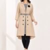 WhatsApp Image 2026-07-10 at 8.27.54 PM Beige Textured Stitched Cotton Trench-Style Kurta