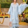 manrimal-suit-walking-shot Luxury Sky Blue Embroidered 3 Piece Lawn Suit ( Unstitched )