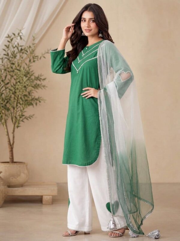 WhatsApp Image 2026-08-06 at 4.37.57 PM (1) 14 August Special Green & White 3-Piece Festive Suit