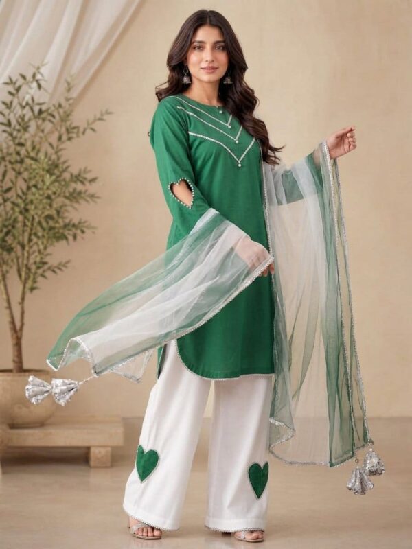 WhatsApp Image 2026-08-06 at 4.37.57 PM (2) 14 August Special Green & White 3-Piece Festive Suit