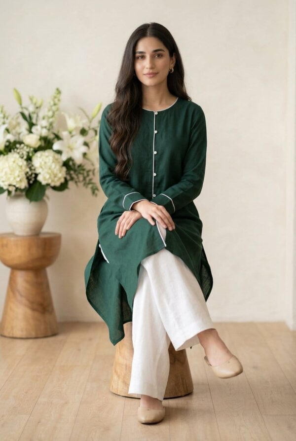 green kurti for women
