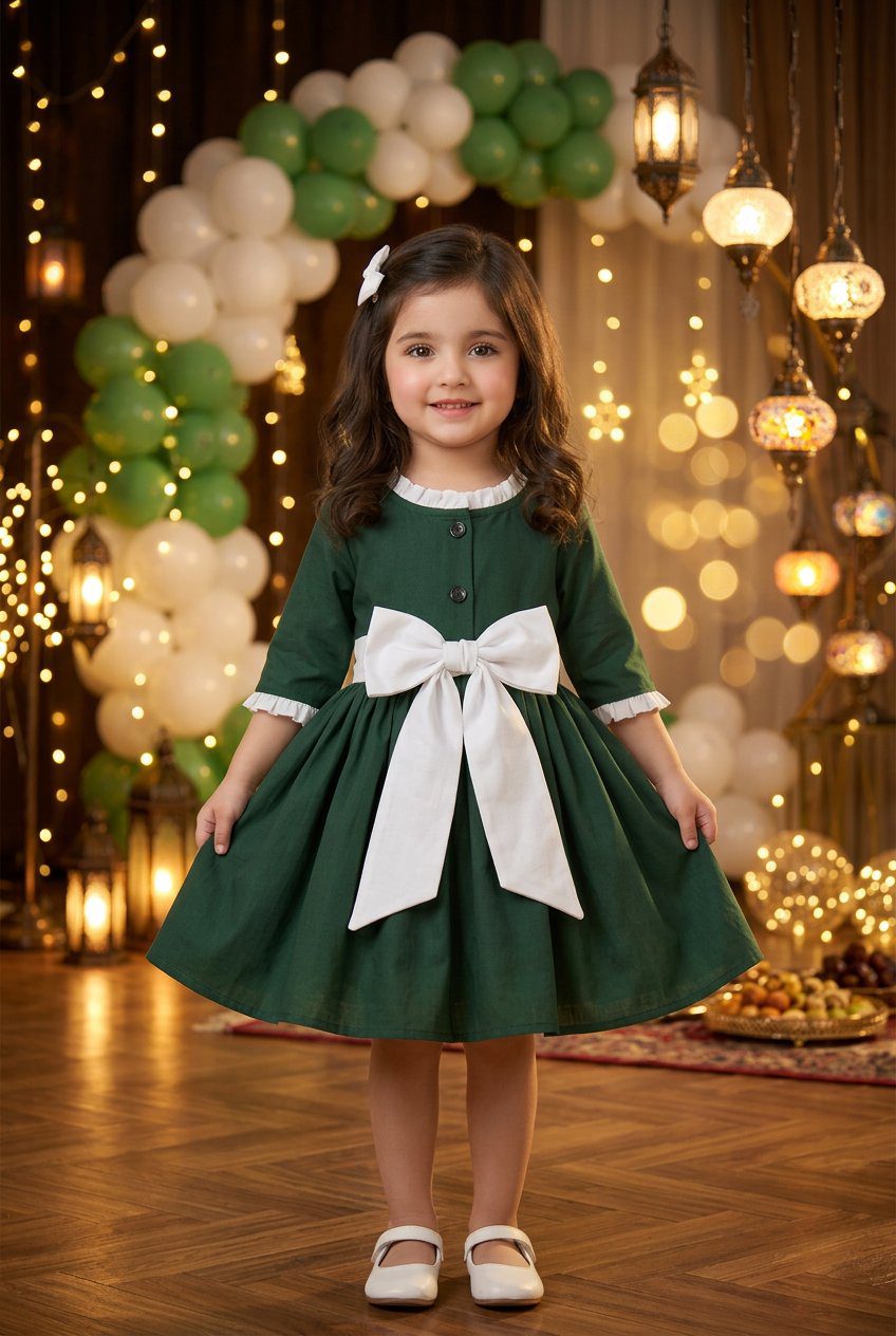 green-party-wear-frock