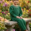 kids green dress