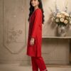 Red And Black Embroidered 2-Piece Suit | Kurta & Trouser