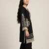 Black Embroidered Luxury Lawn Kurti with Trousers
